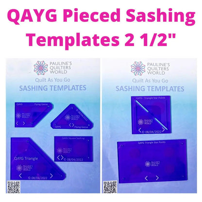 QAYG Pieced Sashing Templates 2 1/2" Set