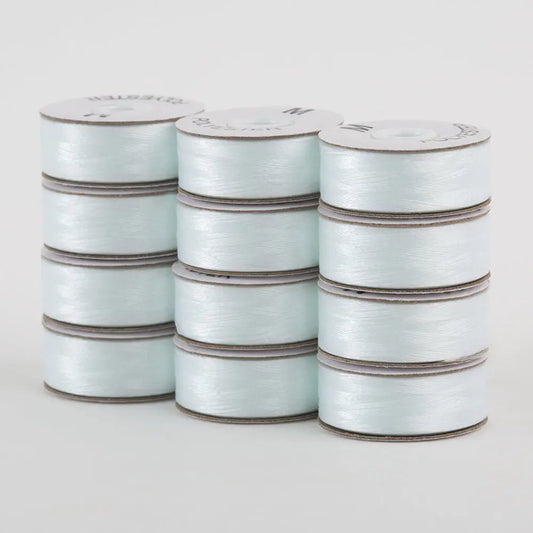 Super Bobs Poly #621 Lace Whilte (M-Style) 12 pack pre-wound bobbins