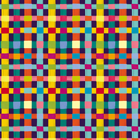 Multi Mingle Check Cotton 44"/45" Fabric Per Yard
