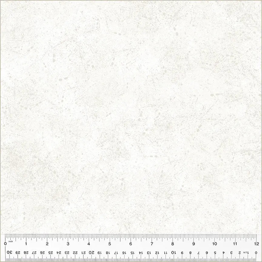 White Ivory Noteworthy Splatter 44"/45 Fabric Per Yard