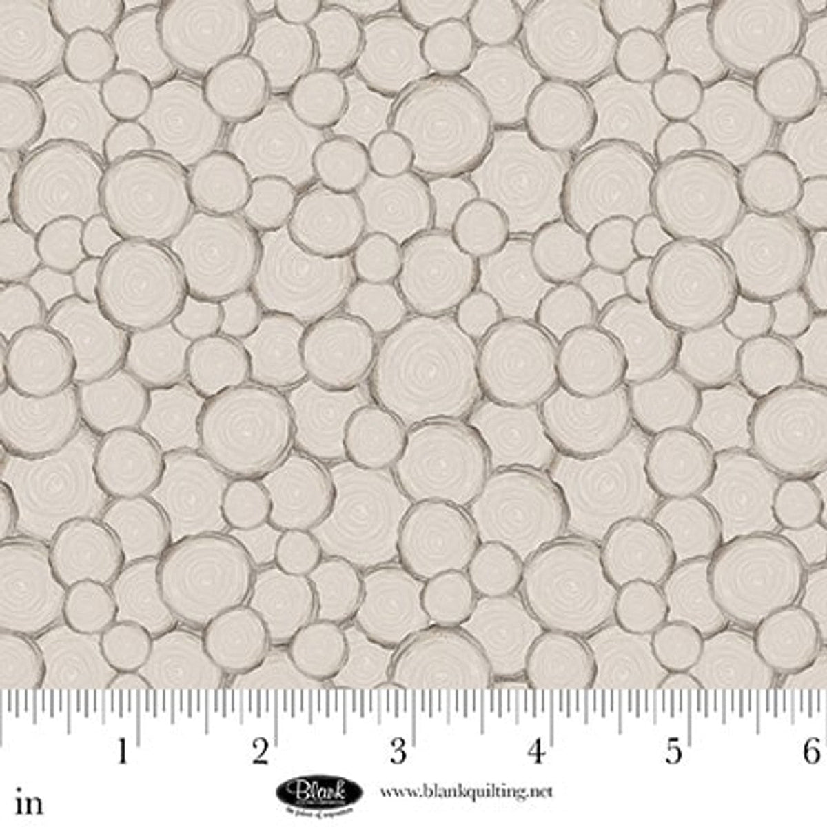 Med. Gray Tree Trunk Geo Petals & Pewter Cotton 44"/45" Fabric Per Yard