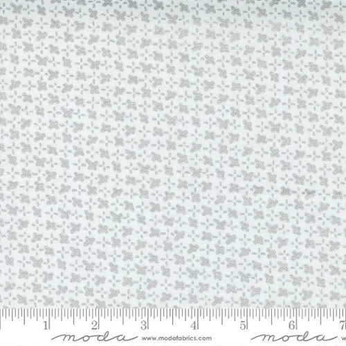 Grey Stitch Whispers Metallic White Silver 44"/45" Fabric Per Yard
