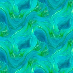 Green Teal Surge Lava 44"/45" Fabric Per Yard