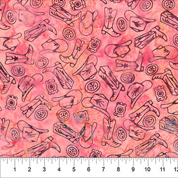 Saddle Up Accessories Pretty in Pink Cotton 43"/44" Fabric Per Yard