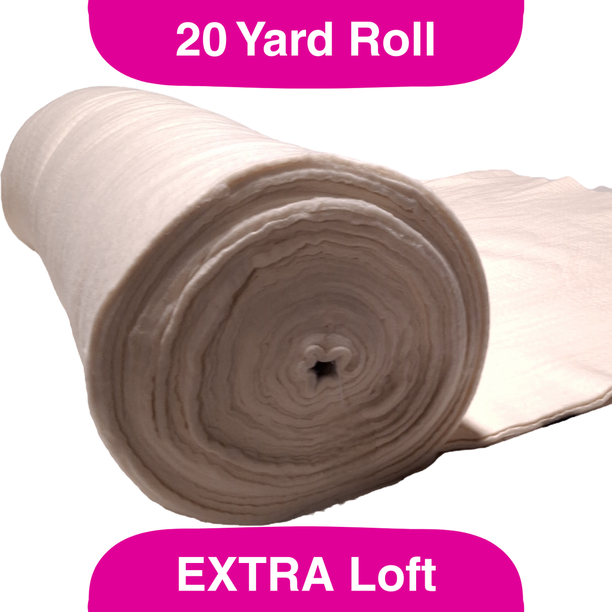 93" Wide 100% Cotton Extra Loft Batting, 20 yards