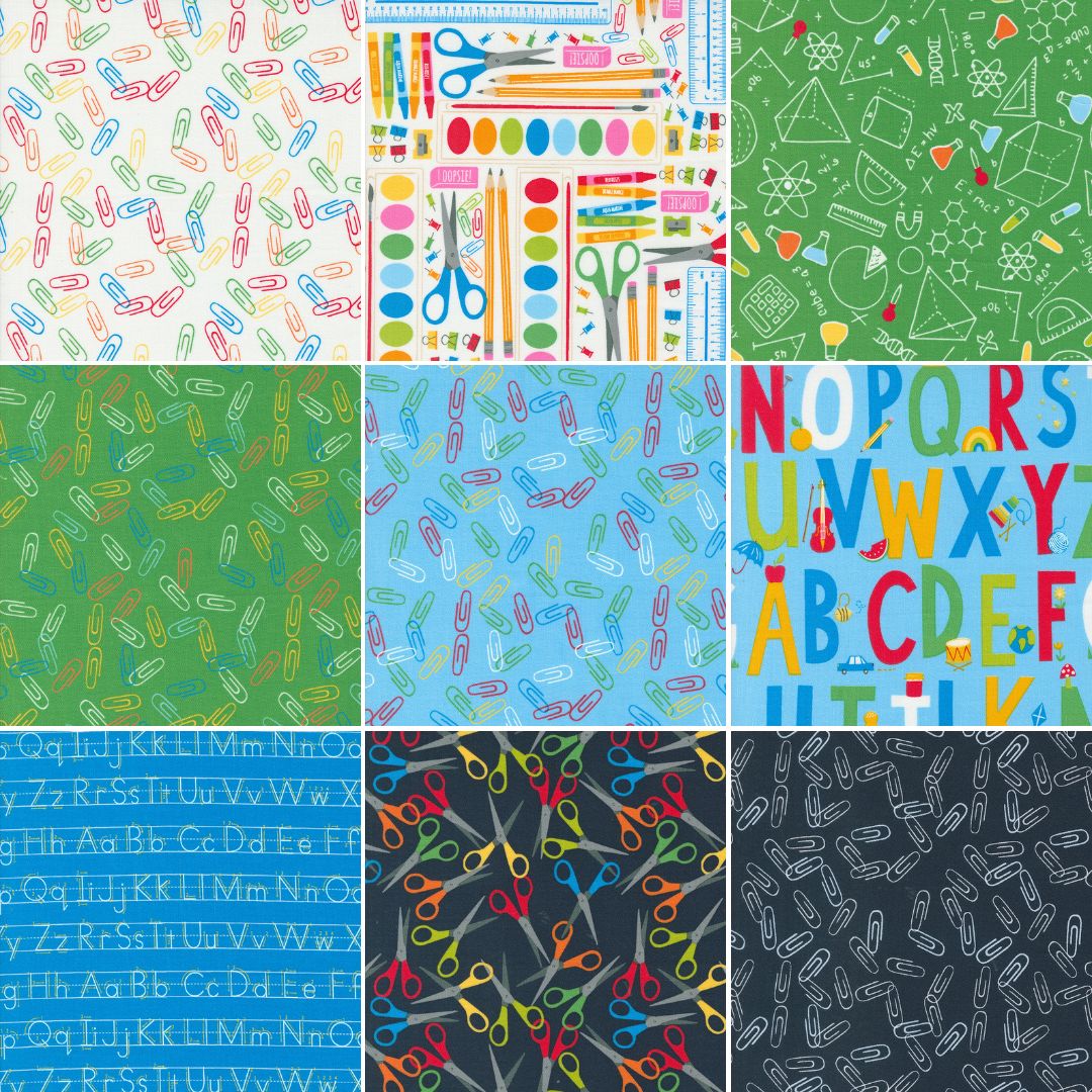 Back to School Fat Quarter Bundle - Set of 18