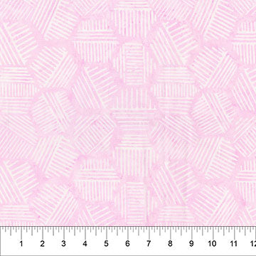 Banyan Pastel Pink Hexies Neutral Cotton 44"/45" Fabric Per Yard