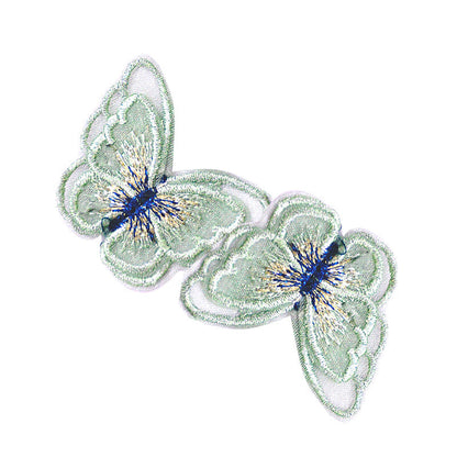 Belagio Enterprises - 2" Embroidered Butterfly Appliques - 12pcs Per Card (6 Cards Per Order) - BPP-N1-14 Green