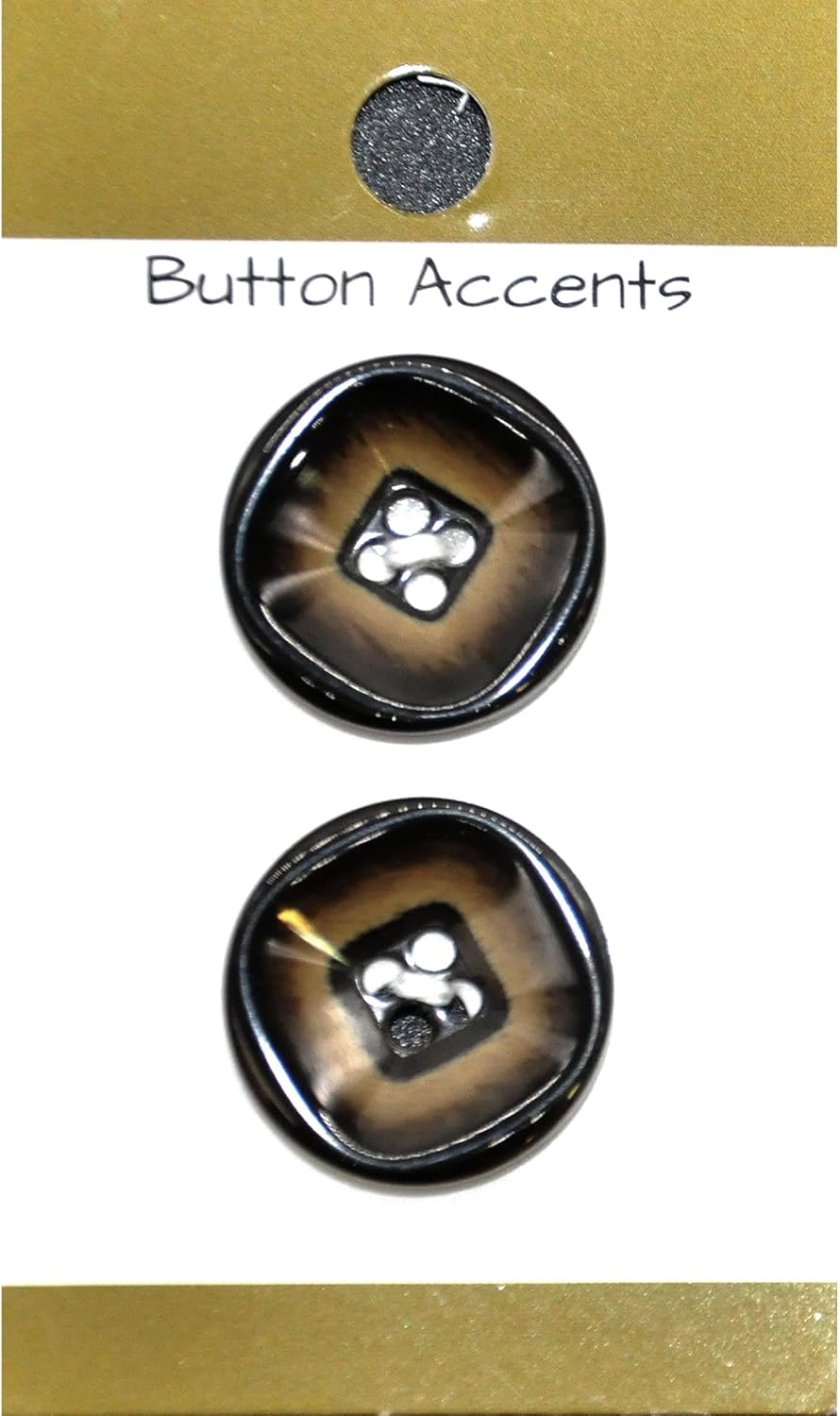 Belagio Enterprises - 2pcs Colorfast Resin Buttons (6 Cards Per Order) | BPP-B7 Brown