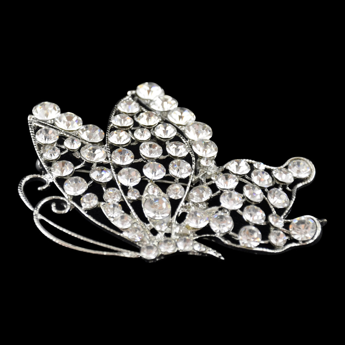 Belagio Enterprises -  Rhinestone Brooch - 2 1/2" W x 2 1/2" L - BW-138