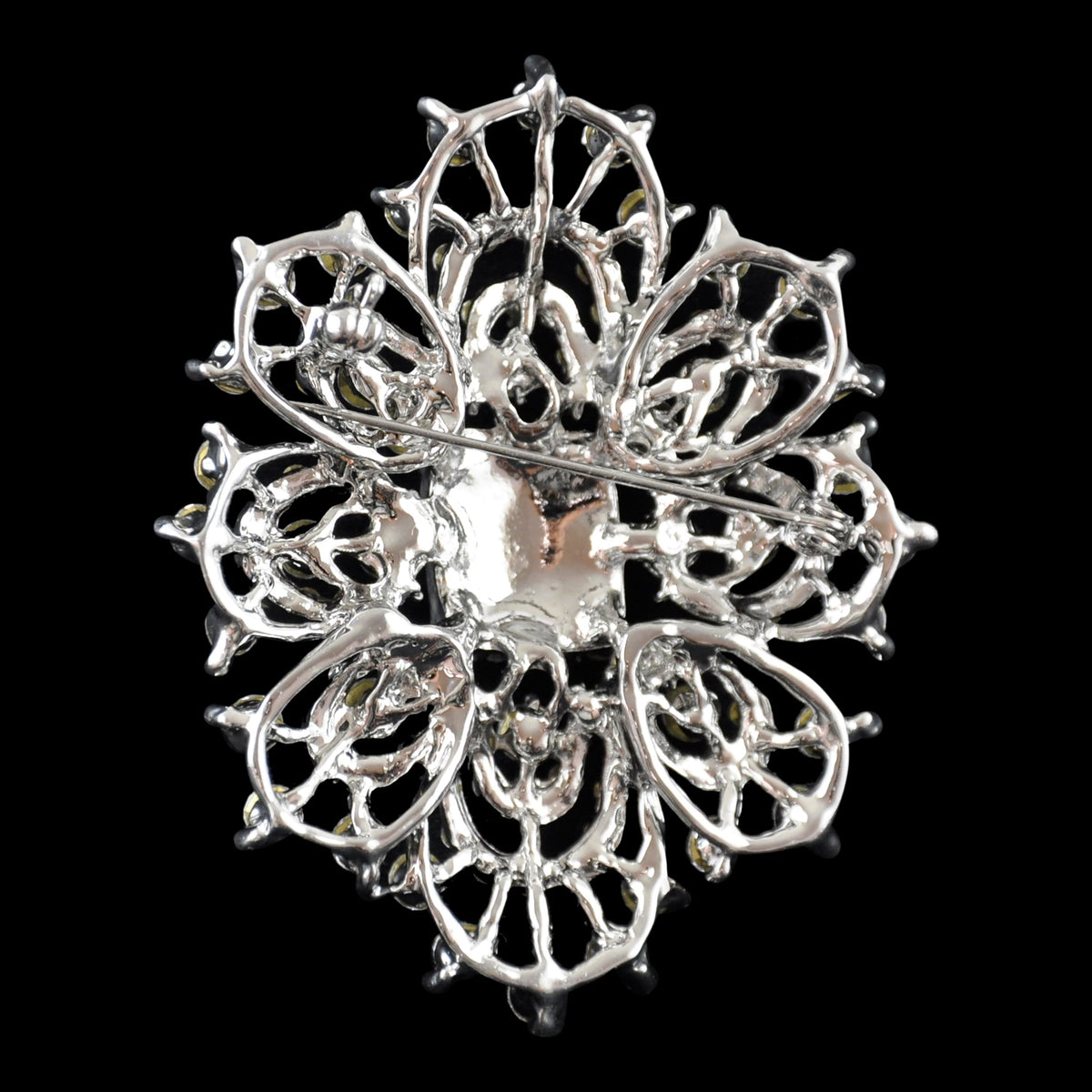 Belagio Enterprises -  Rhinestone Brooch - 2 1/2" W x 3" L - BW-140