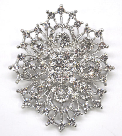 Belagio Enterprises -  Rhinestone Brooch - 2 1/2" W x 3" L - BW-140