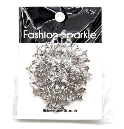 Belagio Enterprises -  Rhinestone Brooch - 2 1/2" W x 3" L - BW-140