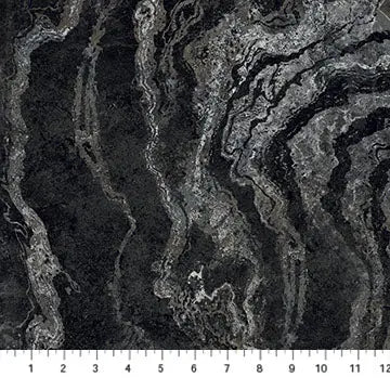Black Graphite Stonehenge Ombre Cotton Wideback Fabric Per Yard