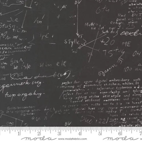 Black Modern Backgrounds Equations Cotton Wideback Fabric Per Yard