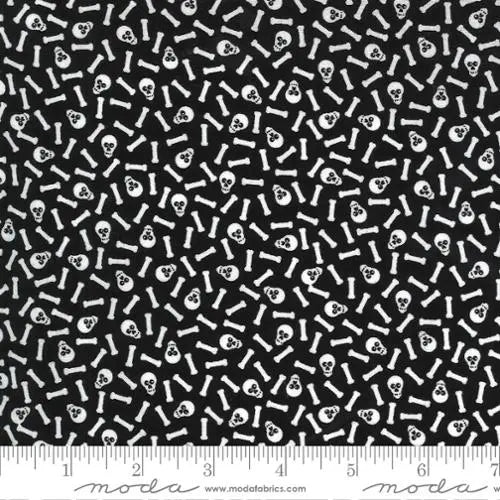 Black Skulls Midnight Magic 2 Midnight 44"/45" Fabric Per Yard