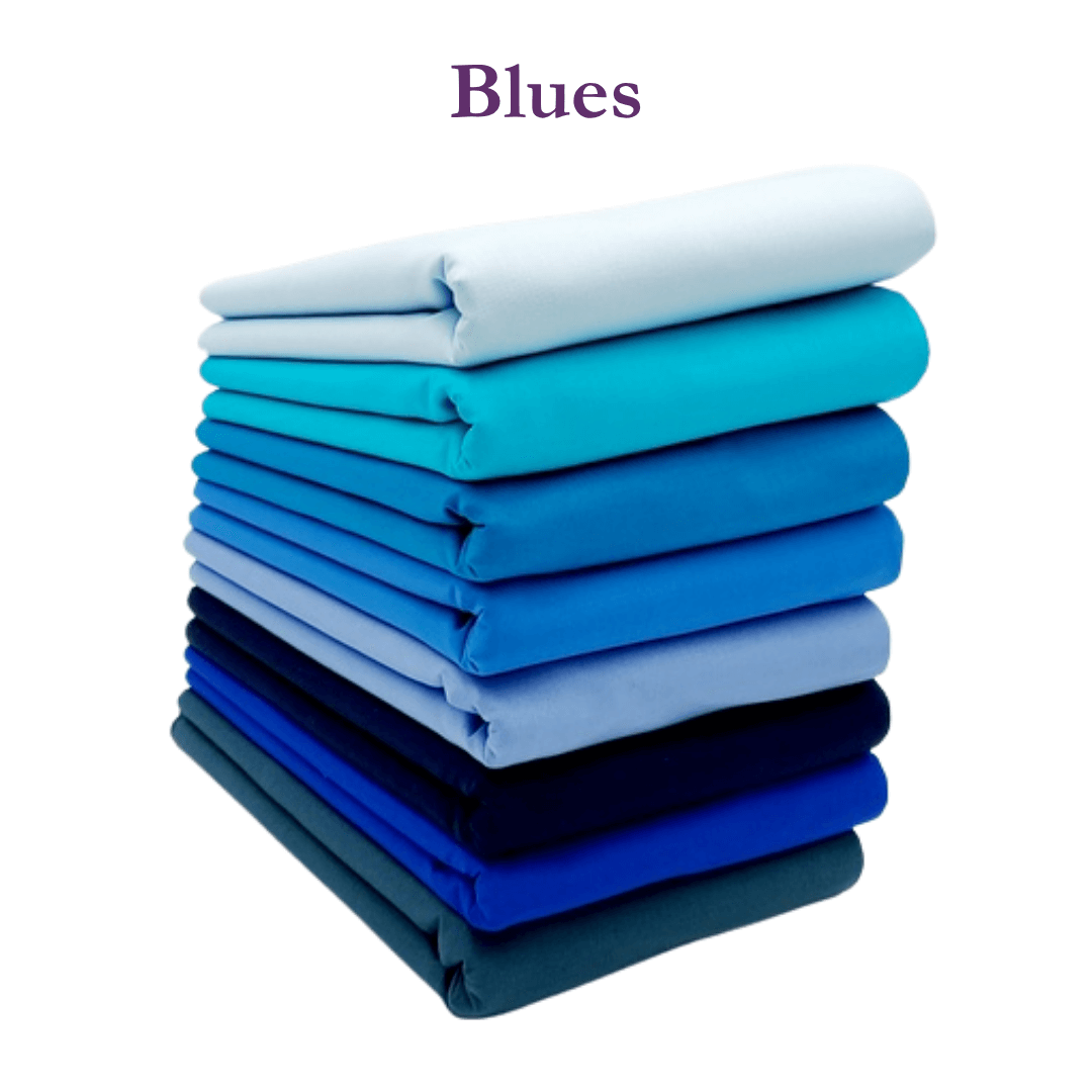 Supreme Solids - One Yard Bundle - 8 pack (Blues)
