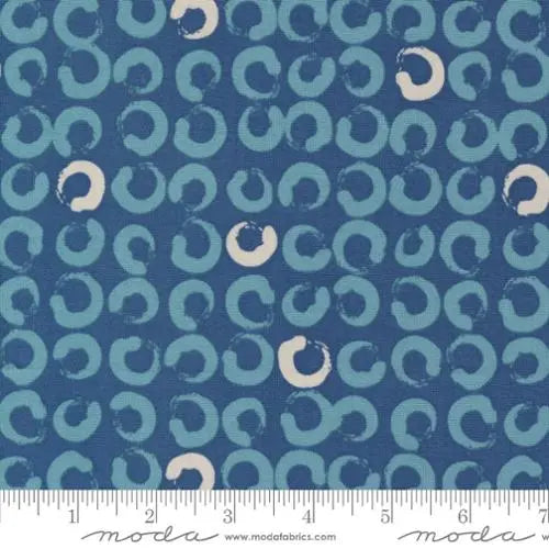 Bluish Bobbins Blueprint 44"/45" Fabric Per Yard