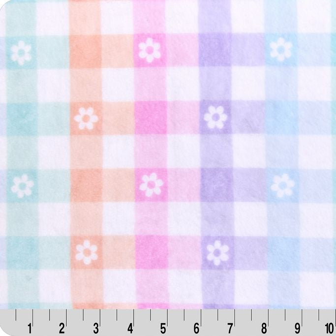 Cloud Cuddle Pastel Gingham Daisy 58"/60" Fabric per yard
