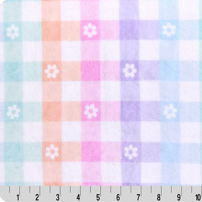 Cloud Cuddle Pastel Gingham Daisy 58"/60" Fabric per yard