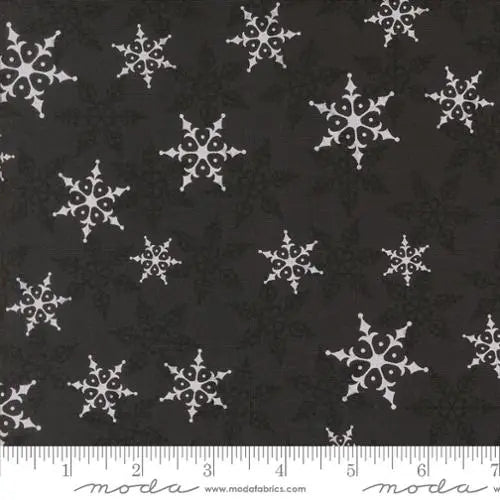 Charcoal Black Winter Friends Cotton Wideback Fabric Per Yard