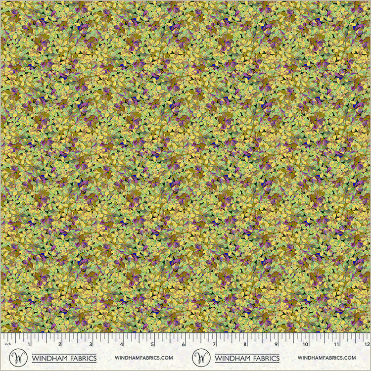Clover Flowerbed Midnight Blooms Cotton 44"/45" Fabric Per Yard