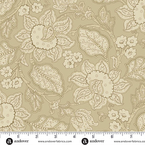 Coastal Tan Jacobean Forest Glen 108" Cotton Wideback Fabric per yard