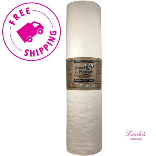 Warm & Natural® Unbleached Needle-Punched Cotton Quilt Batting – 45" x 40 Yard Bolt