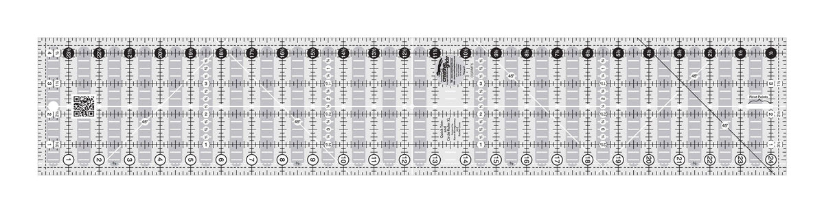Creative Grids Quick Trim And Circle Quilt Ruler Two 4-1/2in x 24-1/2in