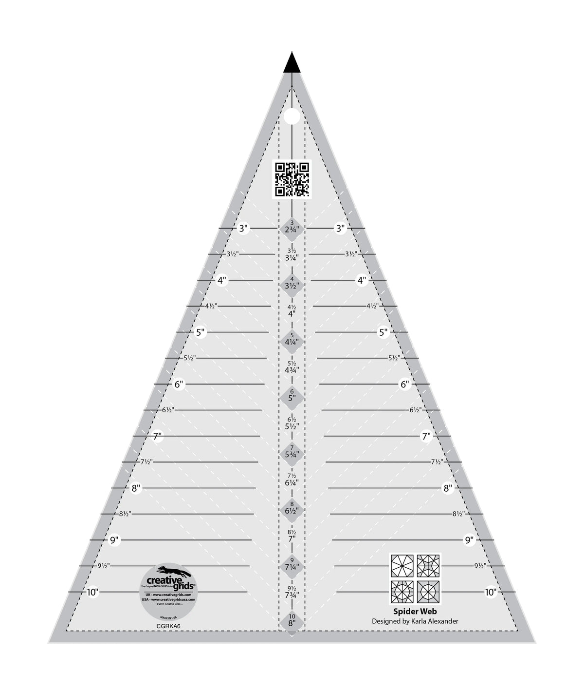 Creative Grids Spider Web Quilt Ruler