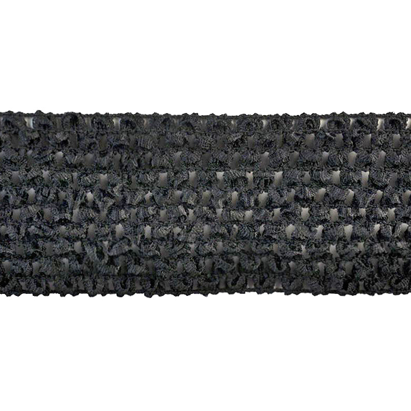 Crochet Stretch Trim - 3" Width (25 Yard Roll) - BF-1901-02 Black