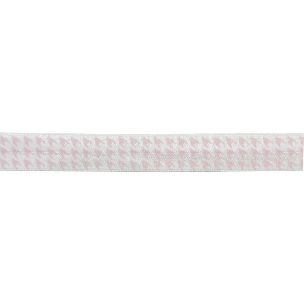 Elastic Banding-5/8" wide-Fold Over Elastic Hounds Tooth Pattern -BE-301-20