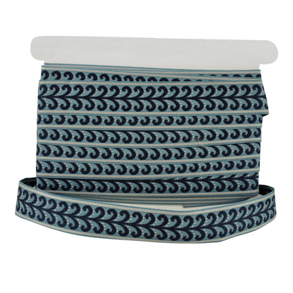 Elegance Collection - 2" width Braid (25 Yard Roll) - BR-7091-05/03 Navy and Light Blue