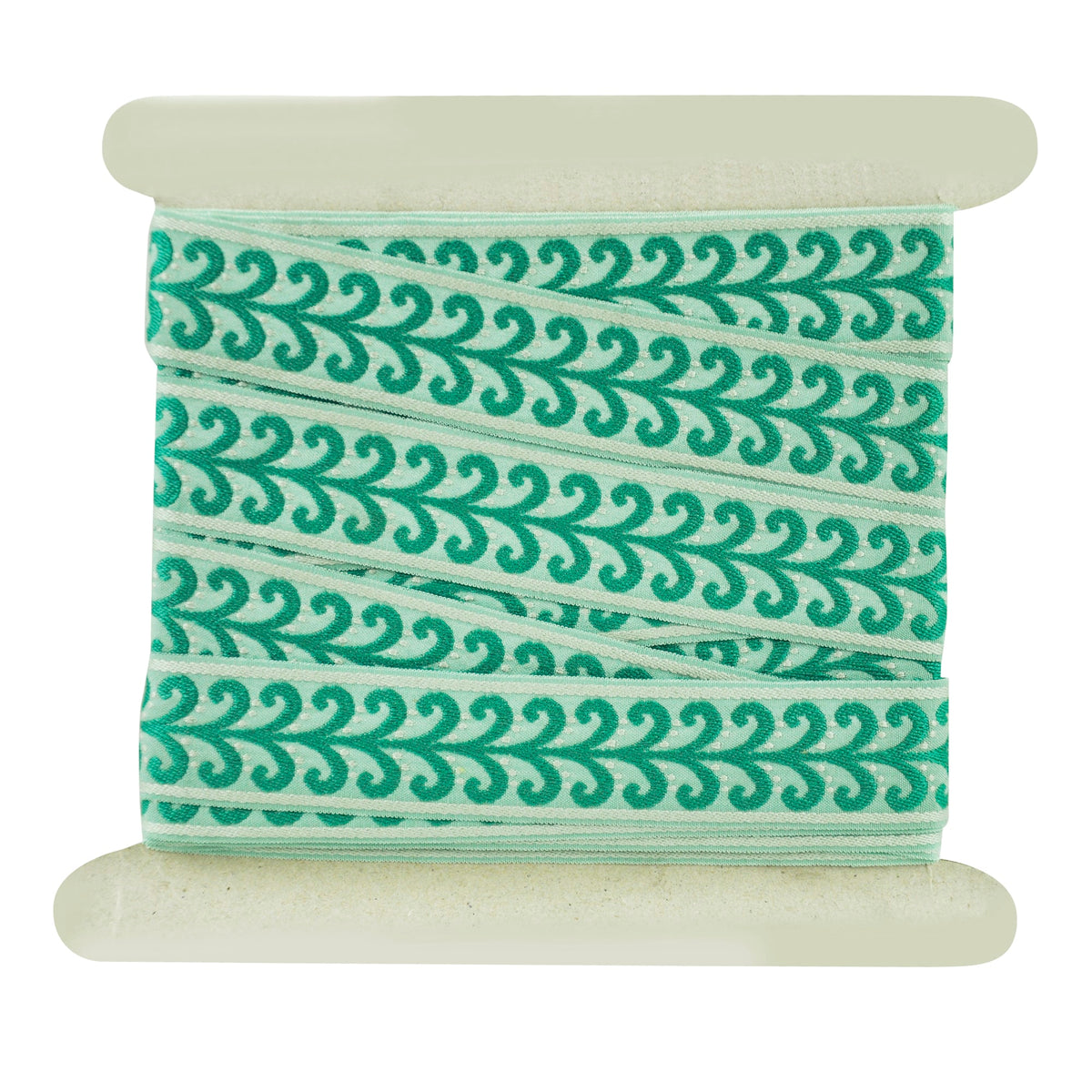 Elegance Collection - 2" width Braid (25 Yard Roll) - BR-7091-13/33 Turquoise and Mint