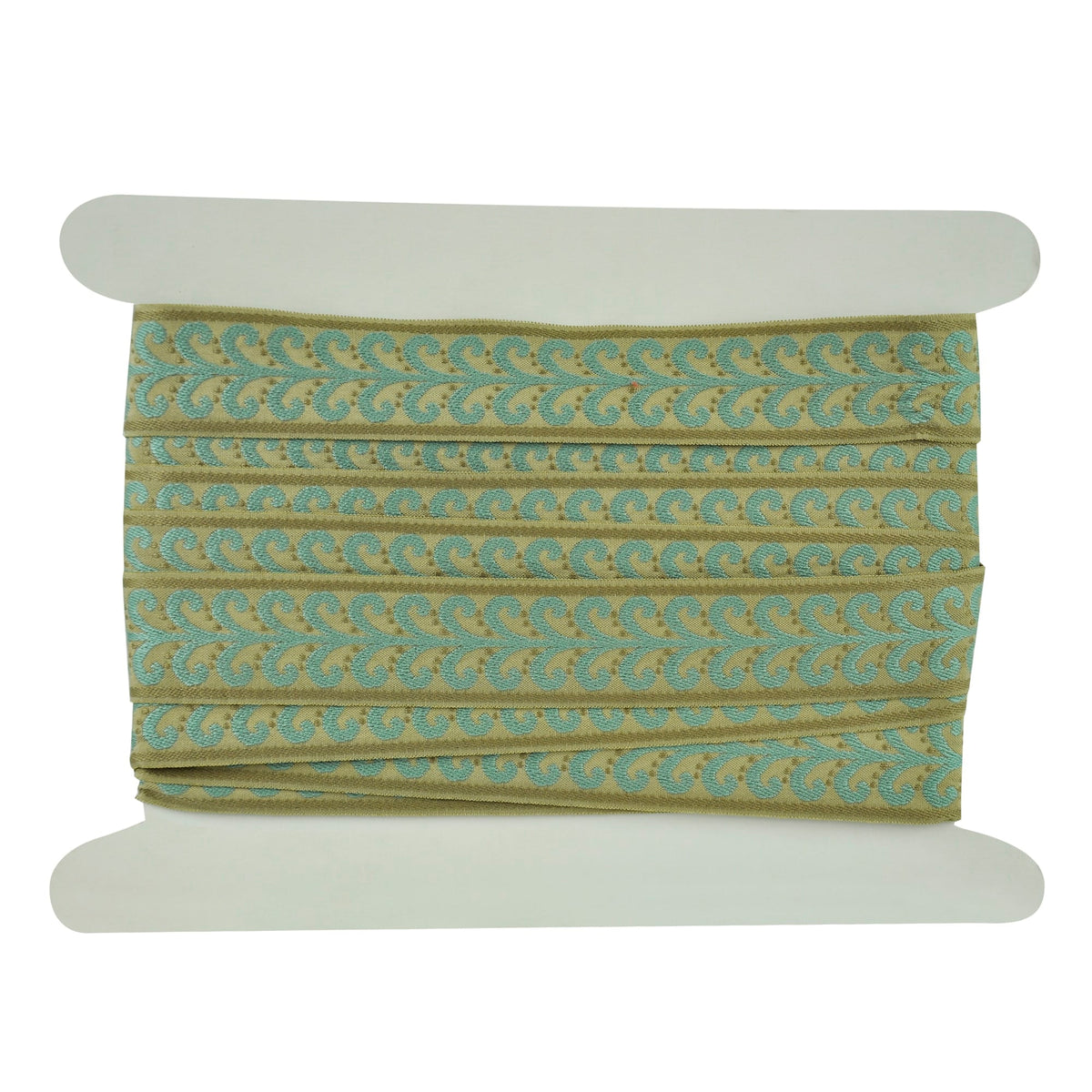 Elegance Collection - 2" width Braid (25 Yard Roll) - BR-7091-33/16 Turquoise and Sable