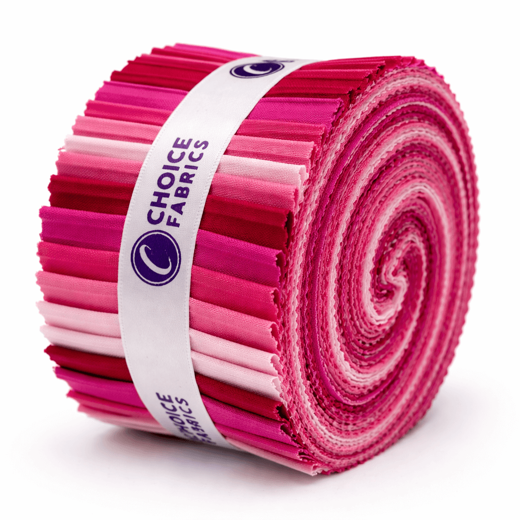 Supreme Solids - 2.5" Roll - Shades of Pink & Red (40 Strips)