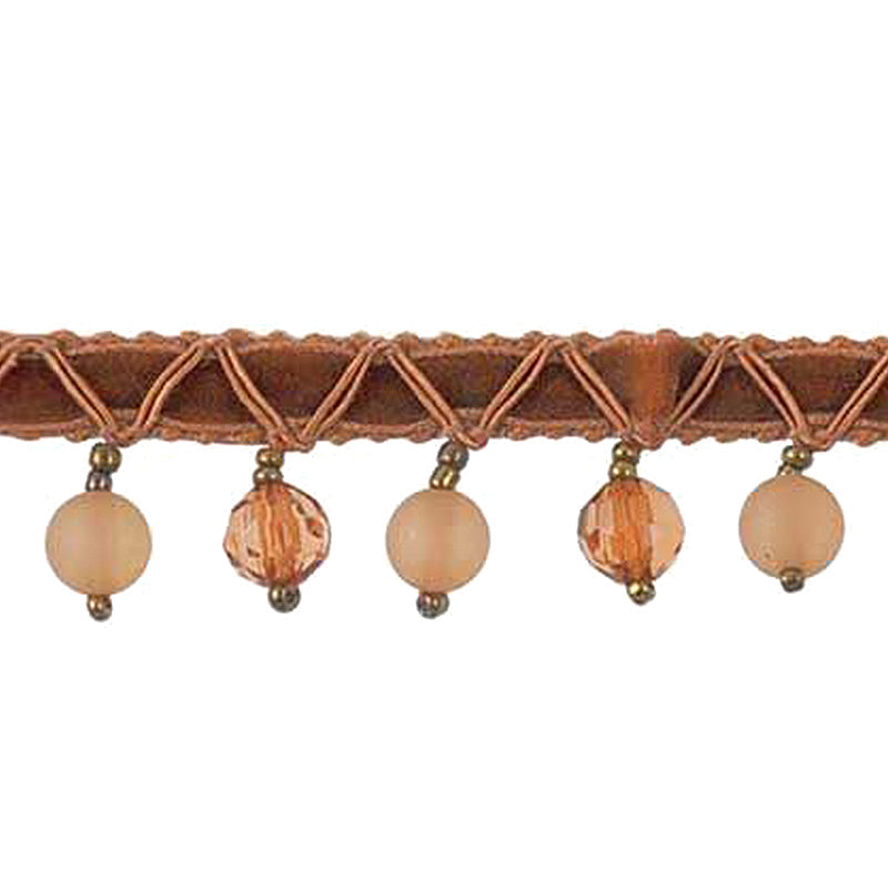 Fantasia Collection - 1" width BEADED FRINGE (15 Yard Roll) - BB-9900-18 Rust