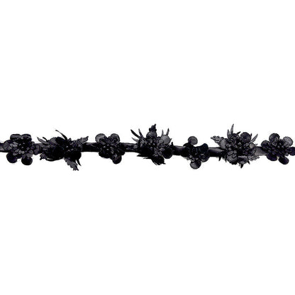 Floral Vinyl Trim - 2" Width (10 Yard Roll) - BFV-50-02 Black