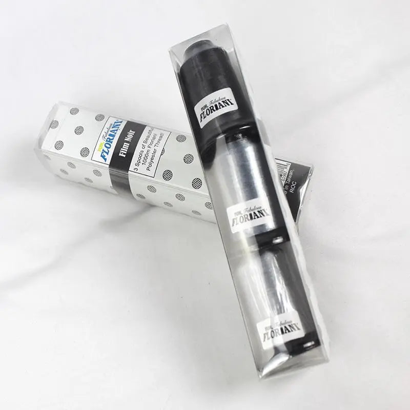 Floriani Thread 3 SPOOL SET - FILM NOIR GRAY
