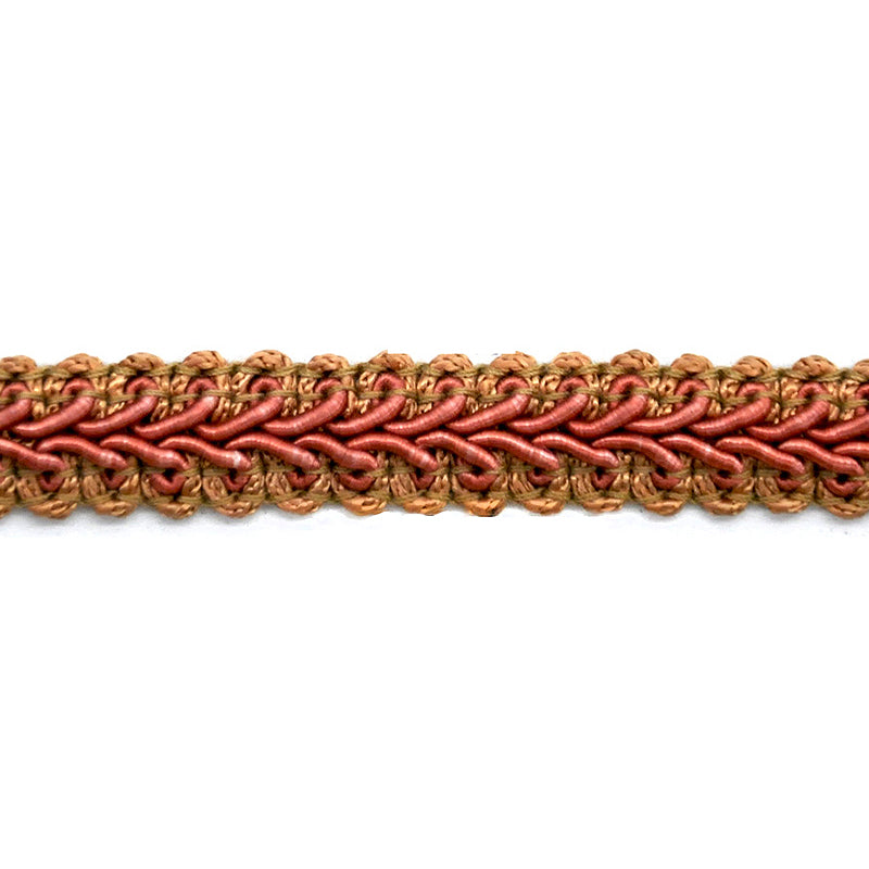 French Gimp - 1/2" Width (50 Yard Roll) - BR-709-18/38 Peach and Gold