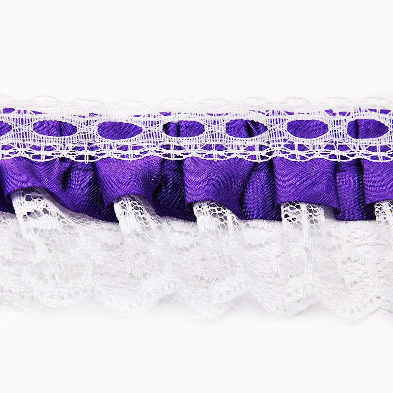 Gathered Lace with Satin Edge - 2" Width (50 Yard Roll) - PB-200-26 Purple