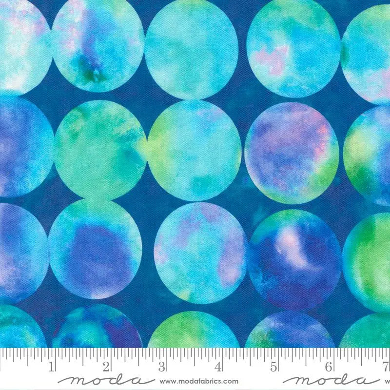 Gradients Auras Sapphire Circles 44"/45" Fabric Per Yard