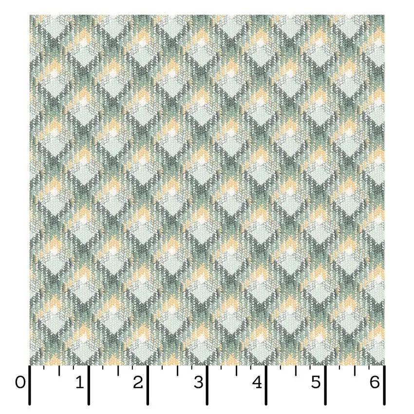 Green/Multi Plaid La Fleur Flannel Cotton 42"/43" Fabric Per Yard