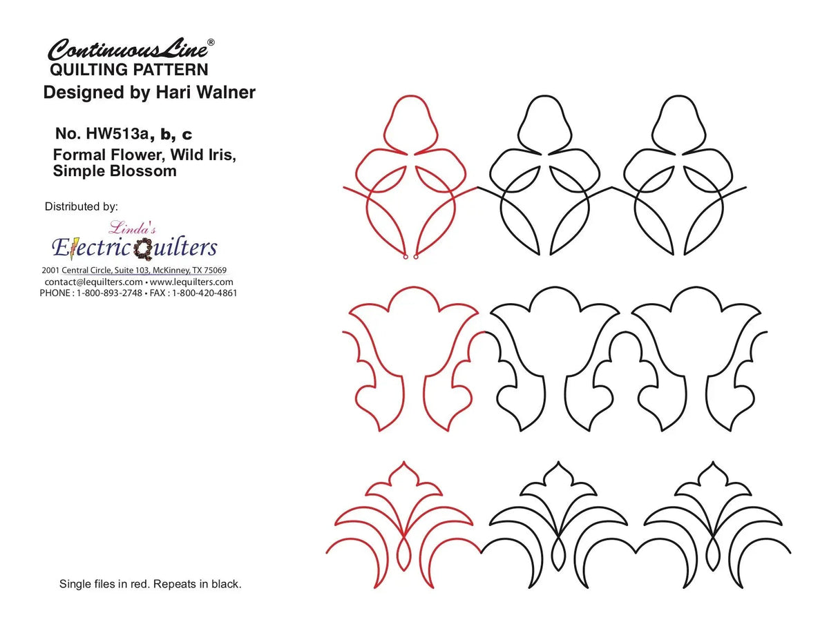 513 Floral 2 Pantograph by Hari Walner