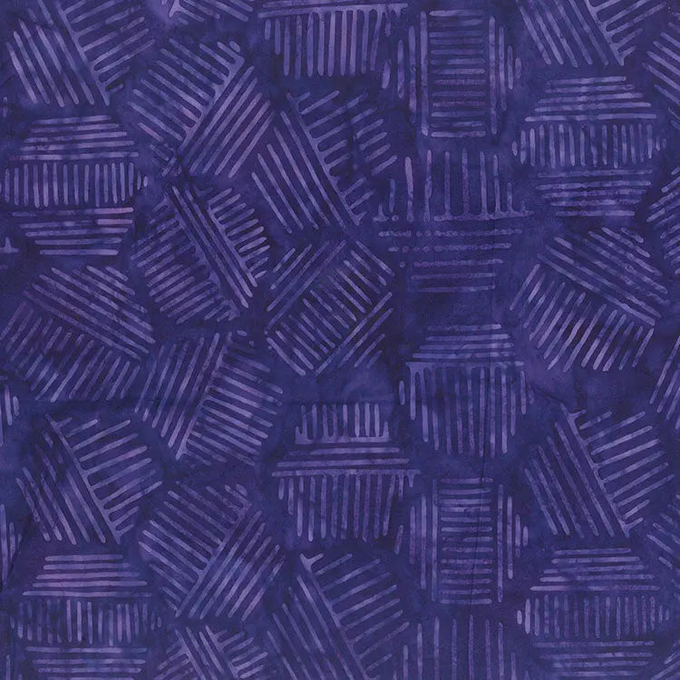 Hexies Eggplant 81700-86 Cotton 44"/45" Fabric Per Yard