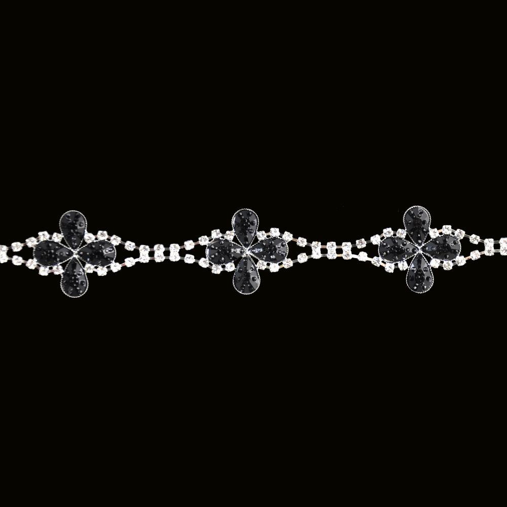 High-End Rhinestone Trimming - 1" Width (5 Yard Roll) - BR-425