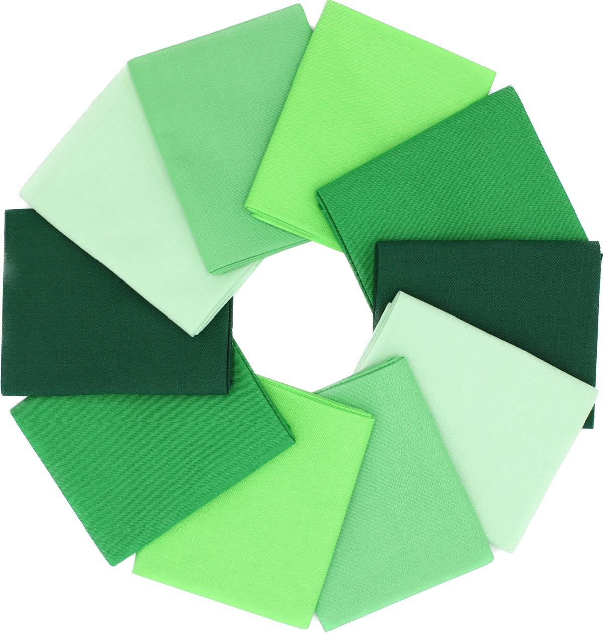 Supreme Solids - Fat Quarter Bundle - 10 pack (Shades of Green)