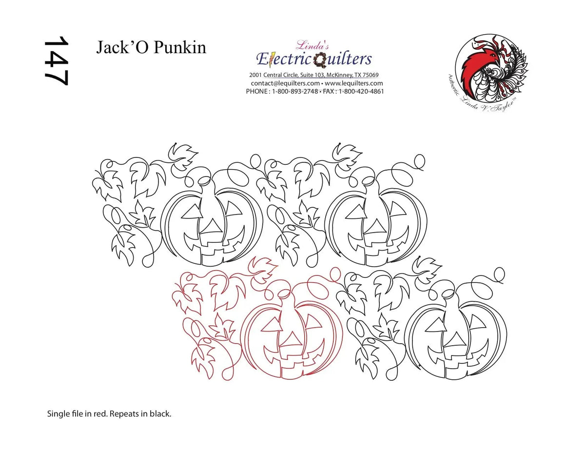 147 Jack O'Punkin Pantograph by Linda V. Taylor