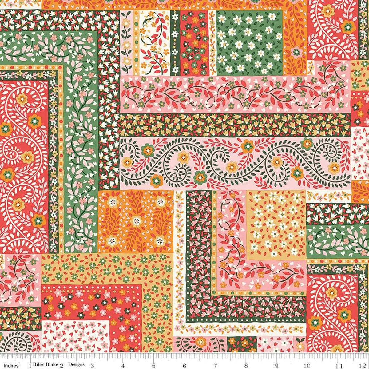 Liberty Tudor Celebration Patchwork Scarves 01667442B 44"/45" Fabric Per Yard