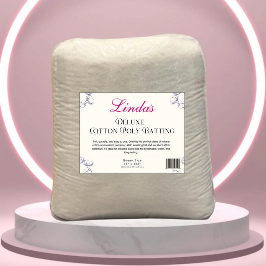 Linda's Deluxe Cotton/Poly Blend Batting Queen Size 3 Yard Package - Made by Hobbs (AVAILABLE for pre-order)